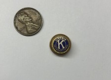 Vintage KIWANIS INTERNATIONAL Screwback Hat Pin Button - 11.3 mm dia. 2.4 gm.