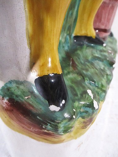 19TH C LARGE STAFFORDSHIRE TAM O'SHANTER & SOUTER JOHNNIE ROBERT BURNS FIGURES - Picture 5 of 8