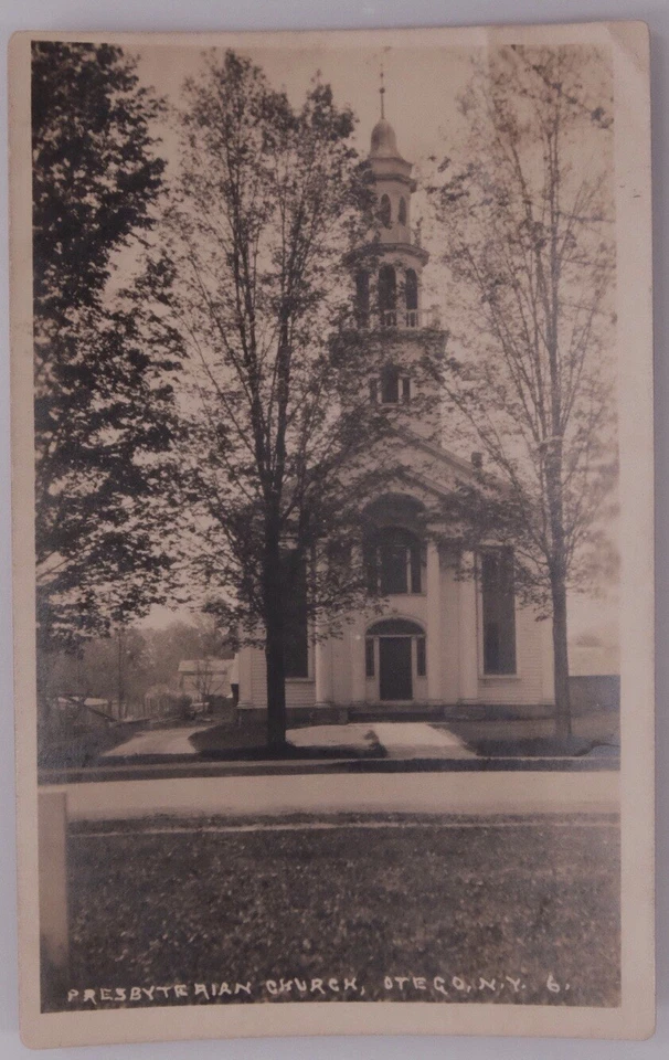US Otego NY 1927 George Washington Red 2 Cent Stamp Yonkers Otego On Rppc Cancel - Image 2 of 4