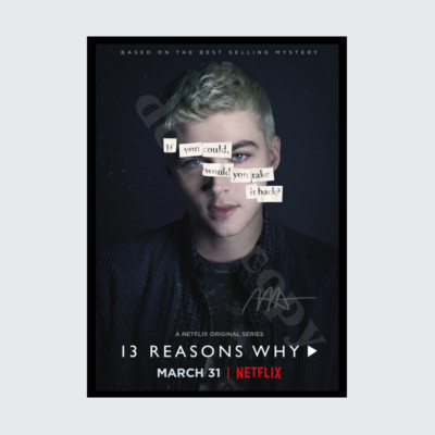 MILES HEIZER 13 REASONS WHY SIGNED AUTOGRAPH POSTER PRINT A5 A4 A3 FRAMED