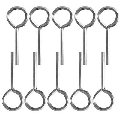 10 Packs 1/8'' Silver Standard Hex Dogging Key with Full Loop, Allen Wrench Door