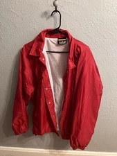 Vintage Jacket 1 Auburn Sportswear Snap Up Bomber Red Size 2XL