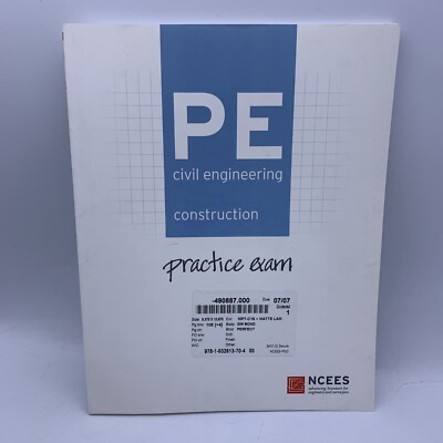 PE Civil Engineering: Construction Practice Exam NCEES 2014