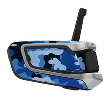 For Cardo Packtalk Bold Vinyl Protective Decal Camo Blue