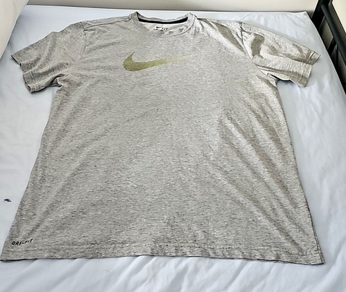 Nike Mens Grey Dri-Fit Vintage T-Shirt - Size XL - Picture 2 of 9