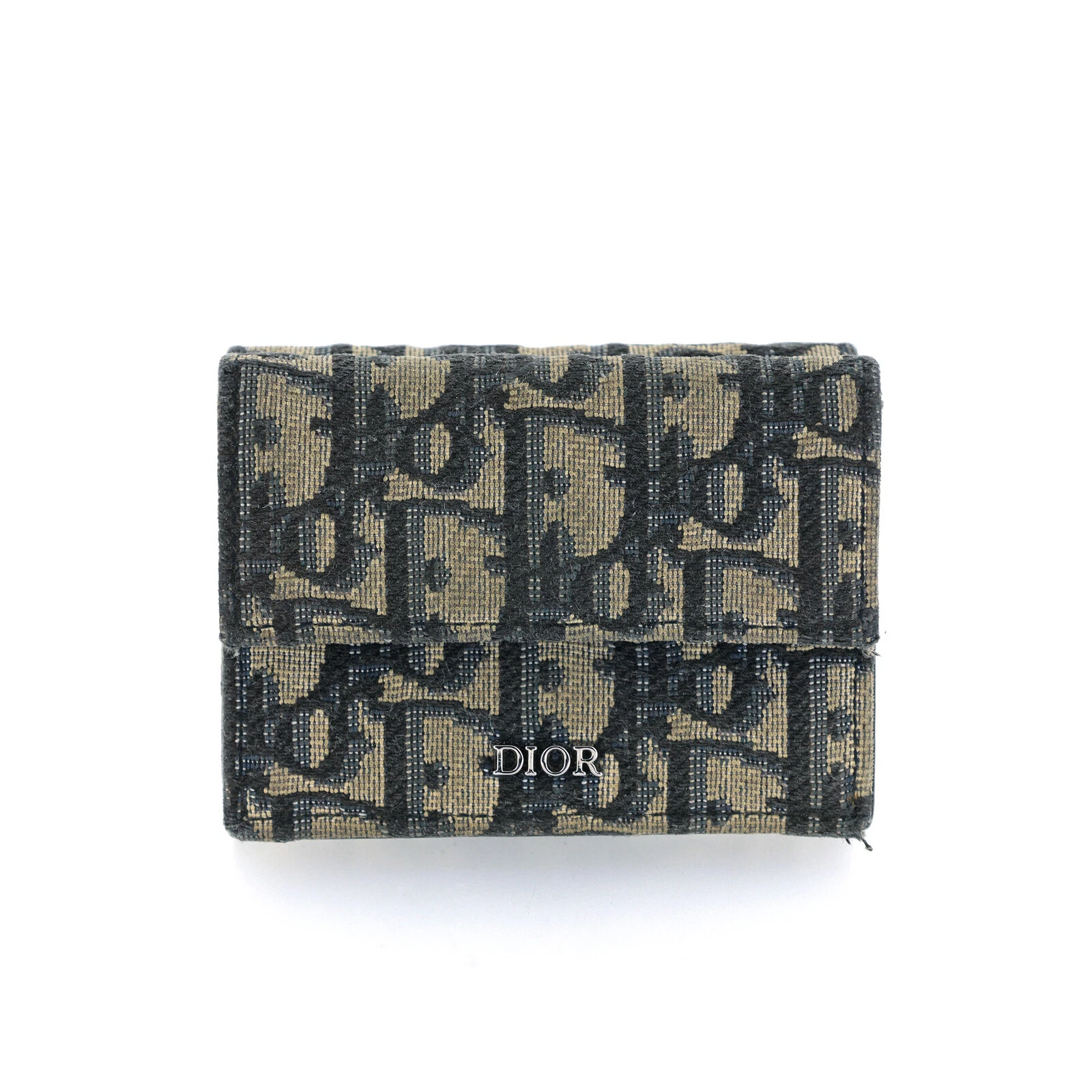 Portefeuille compact oblique DIOR 20BC110YSE bleu portefeuille femme