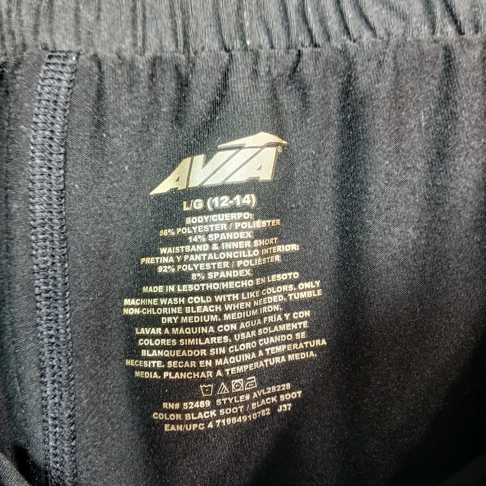 Avia шорты женский размер 12-14 черный внутренний слой легкий Booty шорты карманы - Изображение 4 из 4
