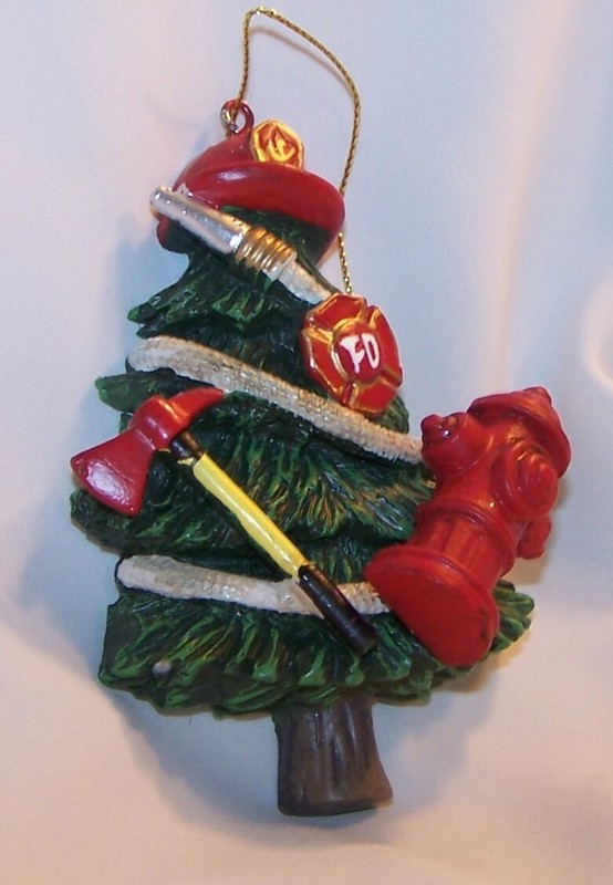 Fire Department Christmas Tree Ornament-Tremble Fire Hydrant-New