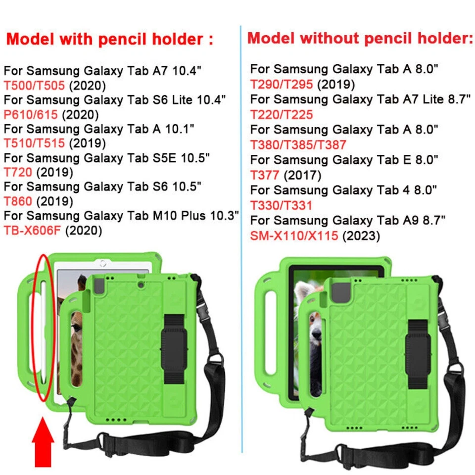 Kids ShockProof EVA for Samsung Galaxy Tab A7 Lite 8.7" A 10.1" 10.4" Case Cover - Image 2 of 4
