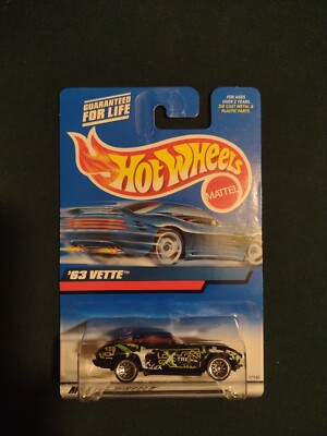 2000 Hot Wheels '63 Vette #174 Black X-treme 27140 Mattel LW Wheels Stingray 