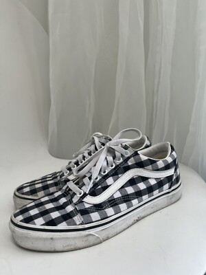 Vans Old Skool Women's Size Black/White Gingham Plaid
