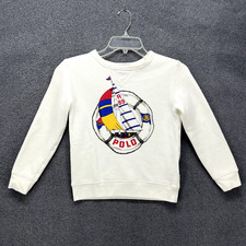 Polo Ralph Lauren R89 Sweatshirt Kids 7 White Nautical Sailing Regatta