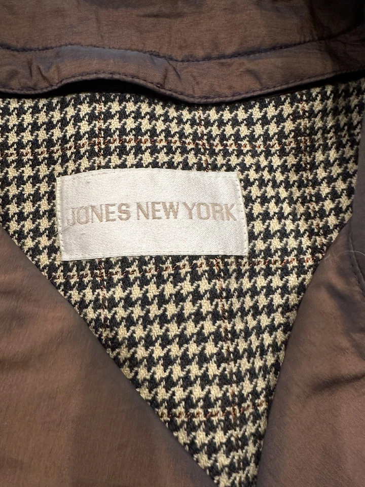 Gabardina Vintage Años 80 Marrón Iridiscente Doble Pecho Chaqueta Larga Cinturón M L Foto 4 de 4