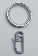 10 Gardinenringe mit Gleiteinlage für Edelstahl Vorhangstangen 12 - 20 mm