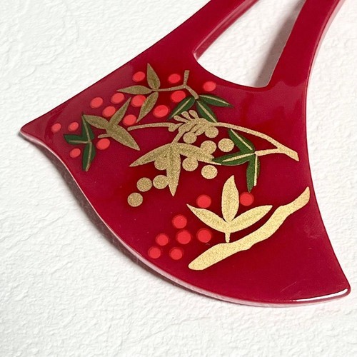 Kanzashi Kimono Japanese KZ065-a Hairpin Red Wedding Style Ornament Graduation C - Picture 4 of 6