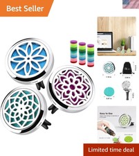 Portable Luxury Car Diffuser with Lotus Design - 3 Clips & 36 Aromatherapy Pads