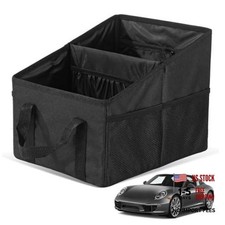 Car Seat Organizer, Collapsible Auto Console Storage Caddy with 4 Mesh