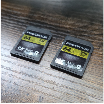 x2 (yes two) ProGrade SDXC UHS-II V60 64GB 250MB/s High Speed Memory Card