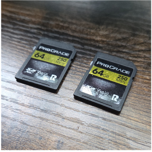 x2 (yes two) ProGrade SDXC UHS-II V60 64GB 250MB/s High Speed Memory Card