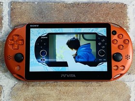 PS Vita PCH-2000 Metalic Red SONY  Japan Tested Charger 16GB Memory card