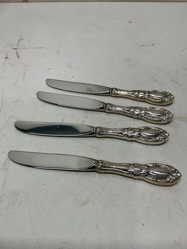 4 Towle Sterling Silver Handle King Richard Knives 6.3/8” Long