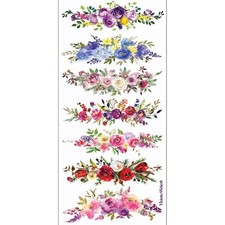 Violette Stickers Floral Spreads Sticker Sheet Botanical Flower Scrapbook Craft