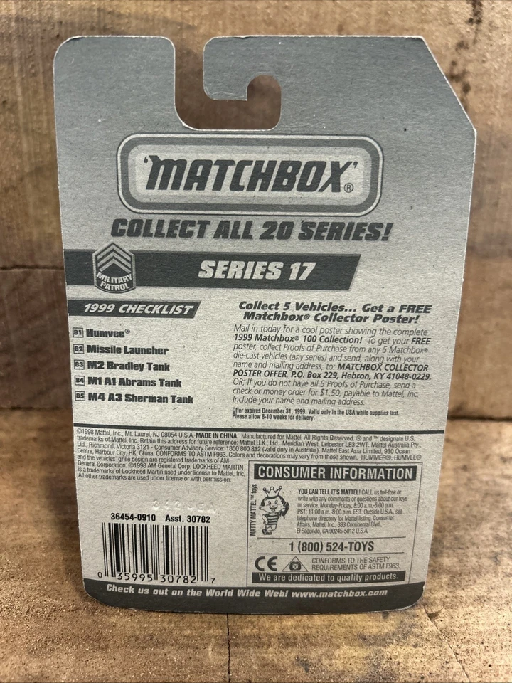 1998 Matchbox Humvee #81 Military Patrol MIP - Image 4 of 4