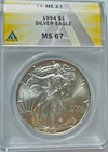 1994 Silver Eagle $1  ANACS MS67 *BEST PRICE ON EBAY*