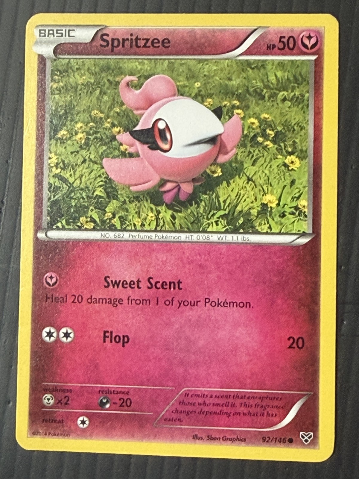 Spritzee 92/146 Common XY Base Set Pokemon Heavily Played