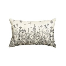 Wildflowers Spring Antique Herbs Throw Pillow Cover, 12 x 20 Inch Flower