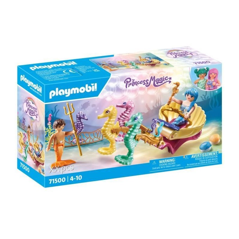 PLAYMOBIL 71500 calèche sirènes hippocampes figurines magiques monde sous-marin