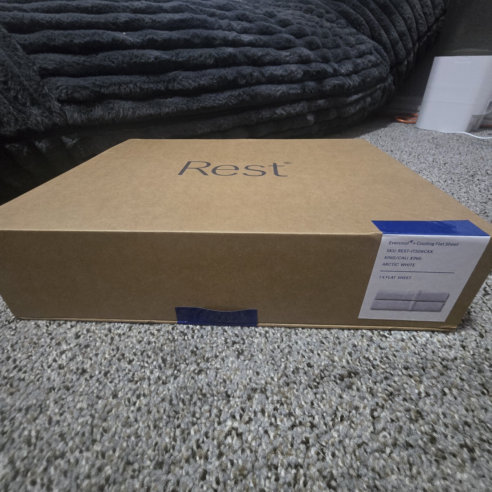 Rest Evercool Flat Sheet Artic White, Queen/Full, New Sealed