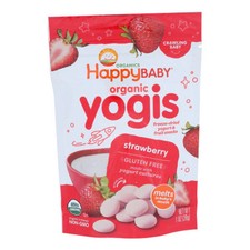 Yogis biologico fragola 1 oncia (custodia da 8) di Happy Baby Food
