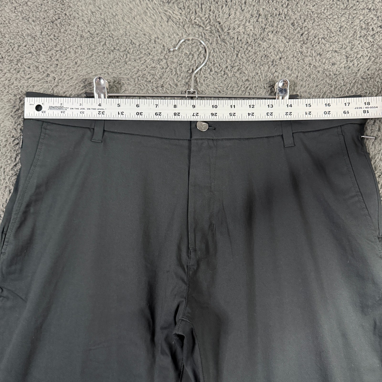 Birddogs Pants Mens 36x34 Black Slim Fit Stretch Lined Athleisure Lightweight