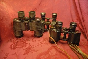 LOT VINTAGE BINOCULALS RUSSIAN, LEITZ, FRENCH