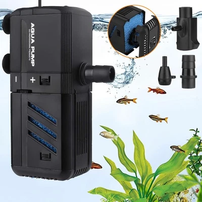 Aquarium Filter Innenfilter 500L/H Aquarium Filterpumpe Leise 6W  Aquarienfilter