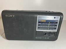 Sony ICF-36 Portable 4-Band Radio Weather/TV/FM/AM Tested Working Free Fast Ship