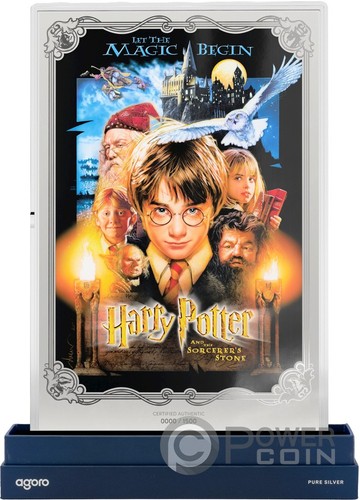 HARRY POTTER AND SORCERER'S STONE Movie Poster 1 Oz Silberfolie 2$ Niue 2026 - Afbeelding 4 van 5