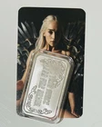 Sexy! Mother Of Dragons GOT 1 Oz .999 Silver Colorized Art Bar W/ COA 100 Minted