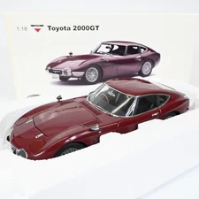 AUTOart Millennium 1/18 Toyota 2000GT Maroon Wire Spoke Wheels Diecast Model Car