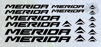Merida 18 Stück MTB Fahrrad Aufkleber Sticker für Rahmen Gabeln Premium Vinyl