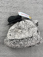 Cat Jack Baby Faux Shearling Hat and Mitten Set - Gray - Size 0-6M