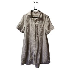 Everlane Small White and Black Stripe Women's Shirt Dress