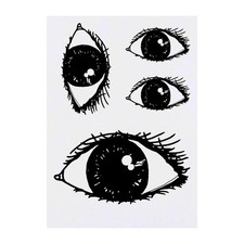 4 x 'Open Eye' Temporary Tattoos / Transfers TO00007364 
