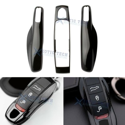 3pcs Gloss Black Remote Key Cover Case Fob For Porsche Panamera Cayenne Macan