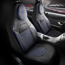 Sitzbezüge (Pilot) passend für Smart Forfour W453 in Grau-Blau mit Rückentasche