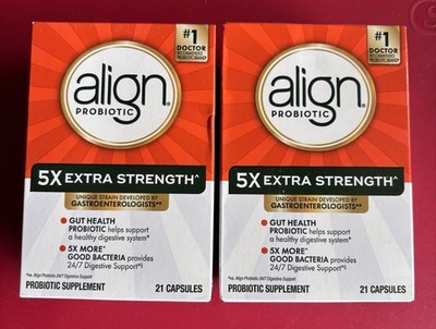 Align 5X Extra Strength Probiotic Supplement 42 capsules  EXP 10/27+ SEALED