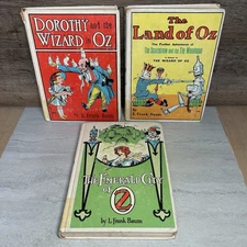 L. Frank Baum Oz Book Lot (3) Reilly & Lee HC Illustrated – Dorothy & Wizard