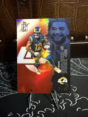 2025 Topps Signature Class Puka Nacua #33 Red Chrome - Rams 21/25