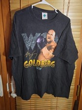 Vintage 90s 1998 WCW Goldberg Tour Champ Tee T Shirt Men's XL Black Wrestling